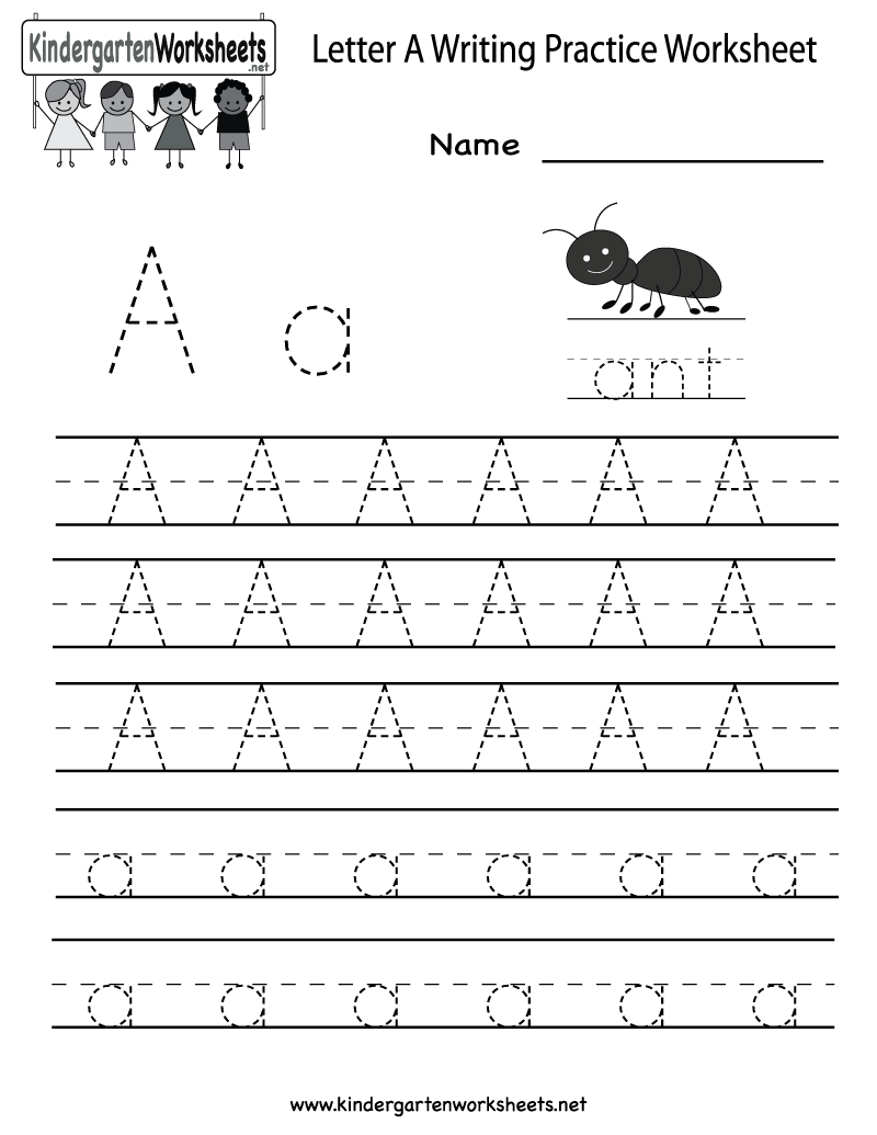 Kindergarten Writing Letters Worksheets Image