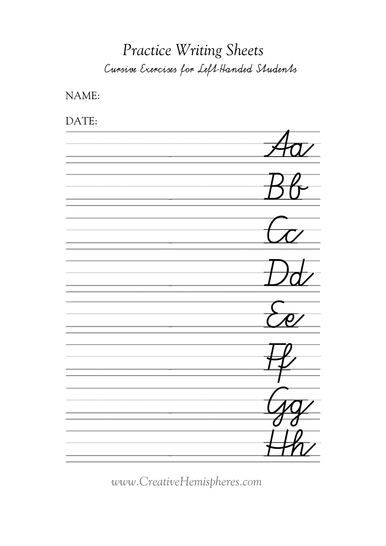 13 Best Images of AZ Handwriting Worksheets - Free Cursive Handwriting ...