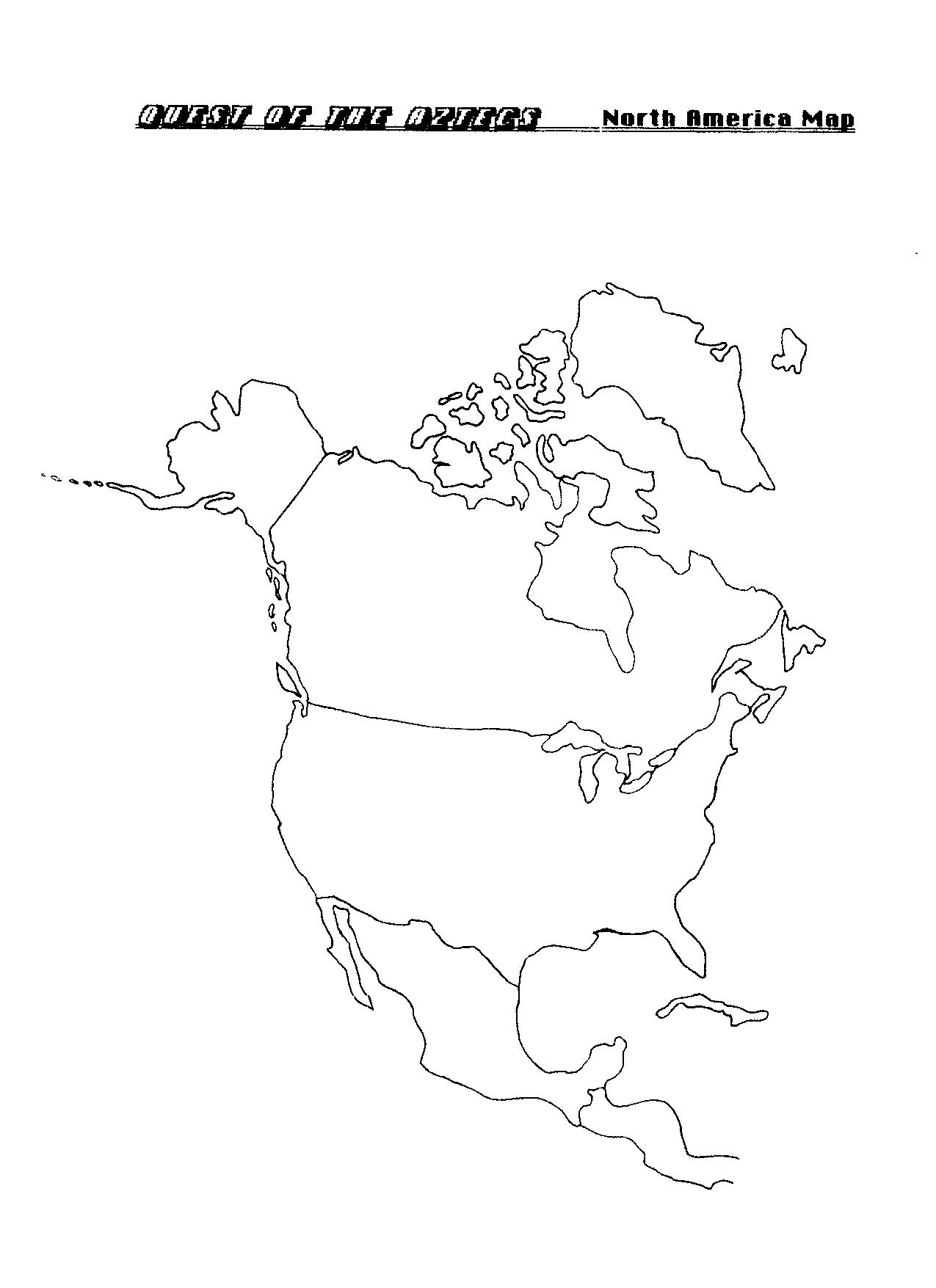 North America Map Blank Worksheet Image