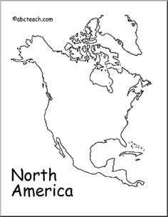 North America Map Outline Printable Image