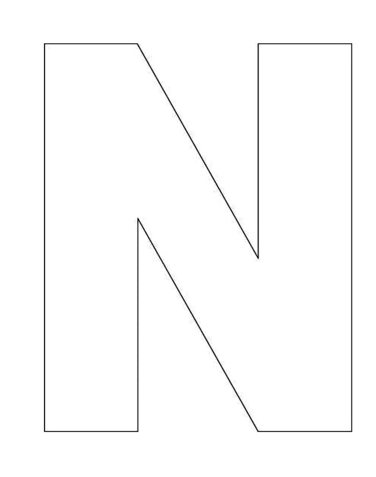 Printable Letter N Template Image