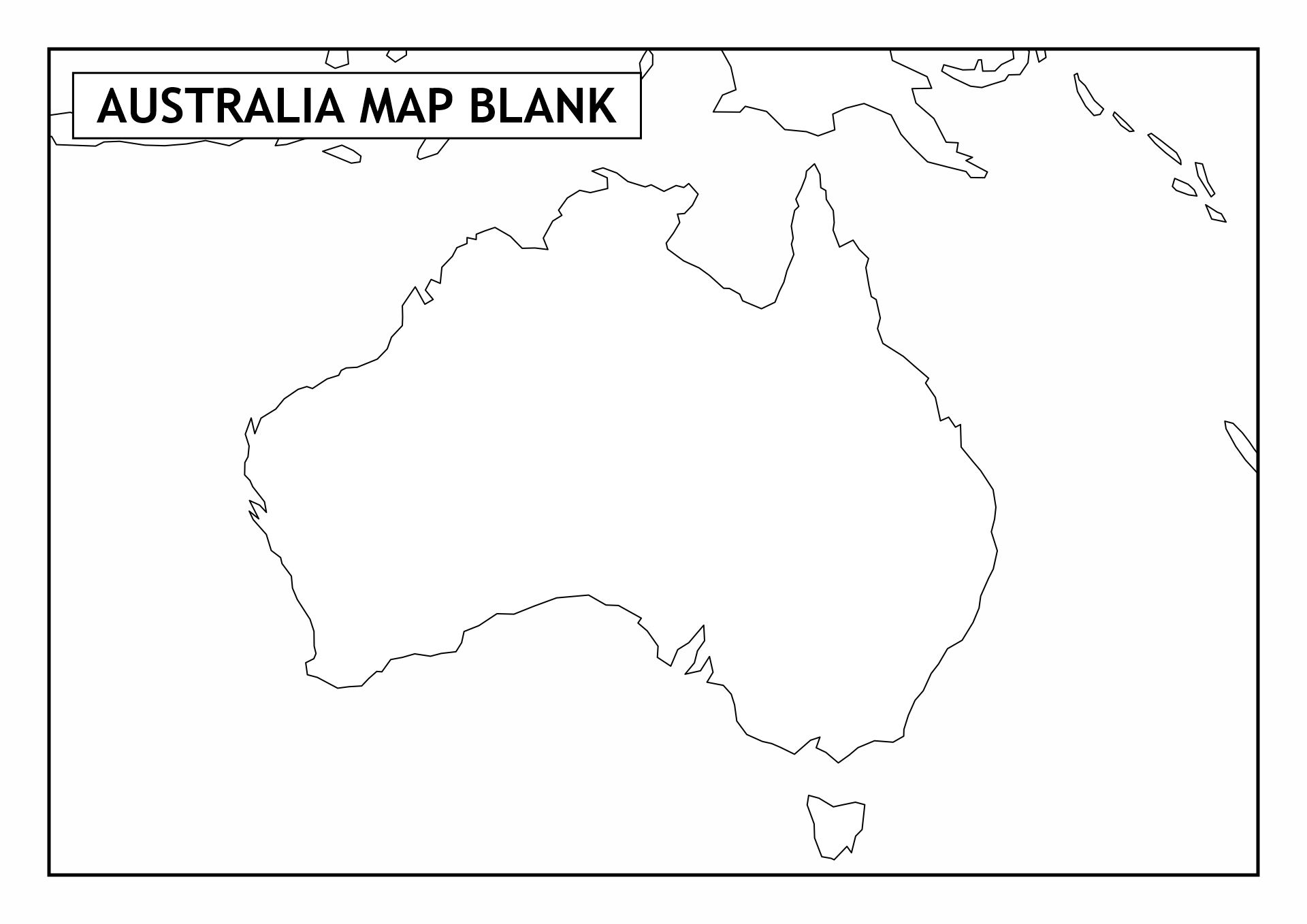 Australia Map Outline Image