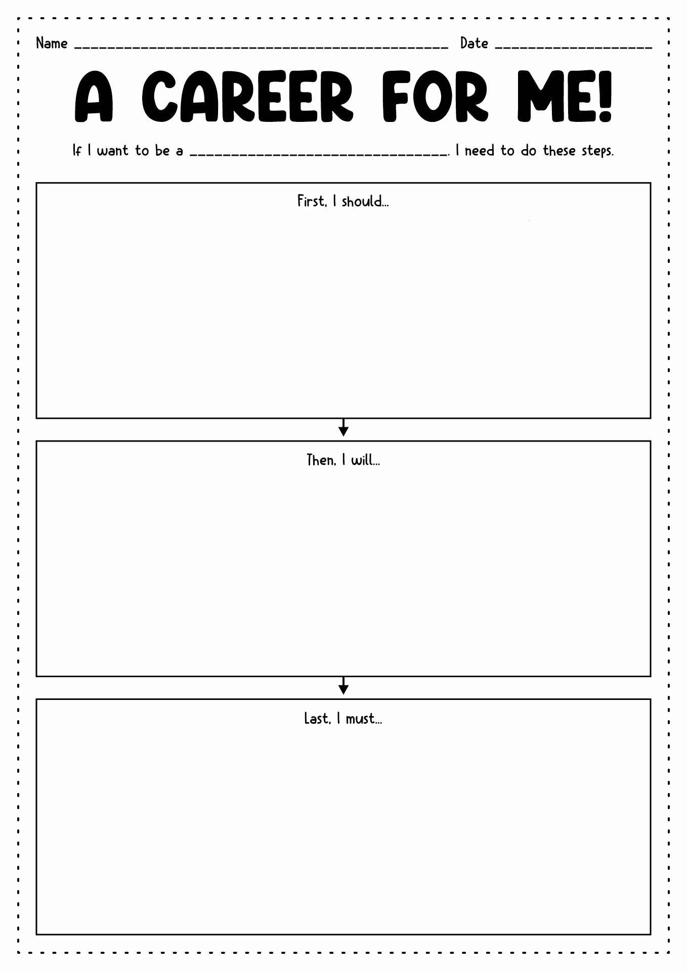 Free Printable Career Day Worksheets For Elementary Students