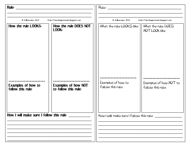 Classroom Rules Activities Worksheets Image