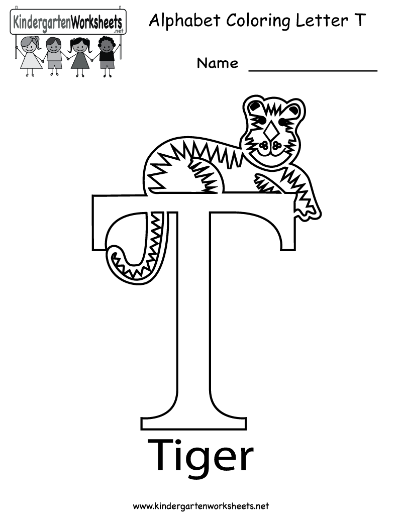 Printable Letter T Preschool Worksheet