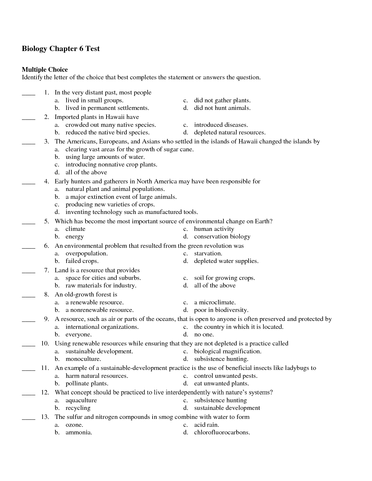 Holt Biology Worksheet Answer Key Image
