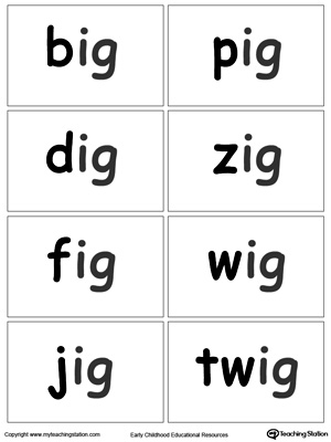 IG Word Family Worksheets Image