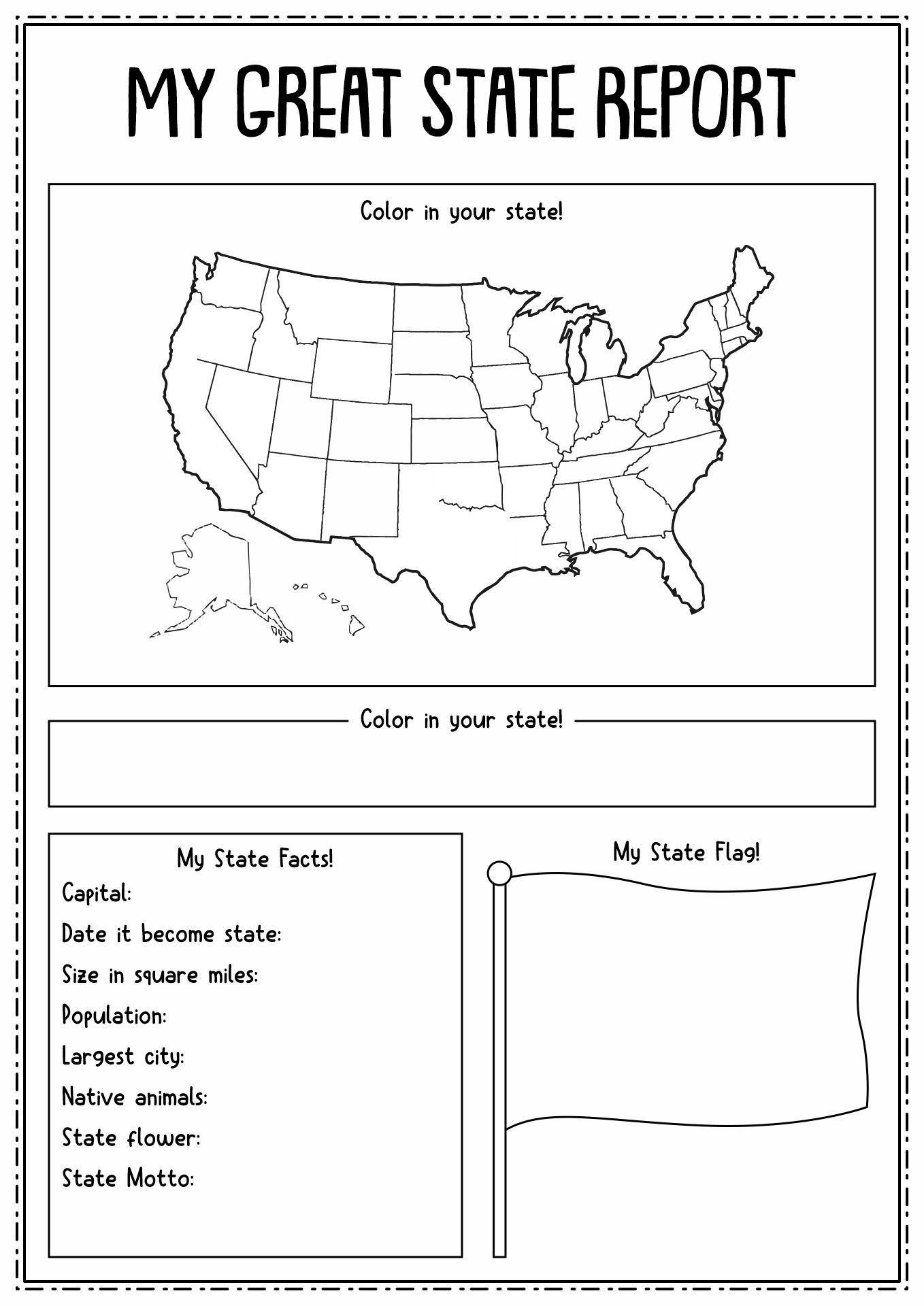 15 My State Report Worksheet Free PDF At Worksheeto