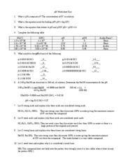 Ph Calculations Worksheet Answer Key Image