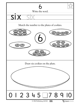 Preschool Worksheets Number 6 Image