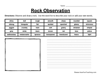 Rock Observation Worksheet for Kids Image