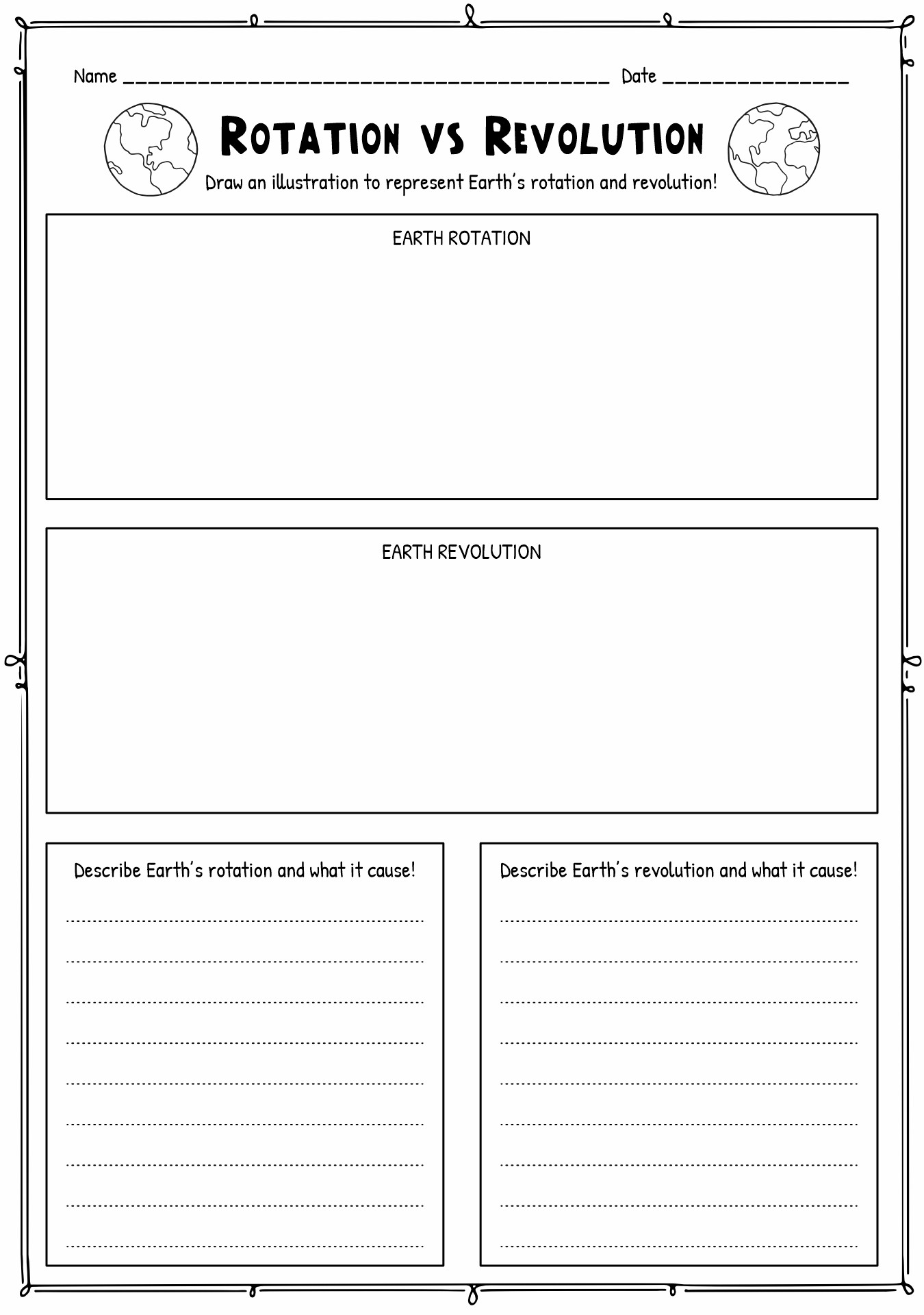 11 Earth Rotation Worksheet 4th Grade Worksheeto