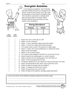 Science Forms of Energy Worksheets Image