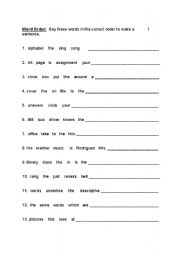 Sentence Unscramble Worksheets Printable Image