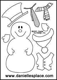 Snowman Craft Patterns for Kids