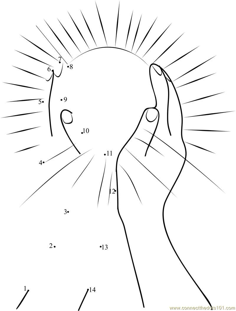 Sun Connect the Dot Coloring Page Image