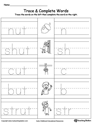 UT Word Family Worksheets Image