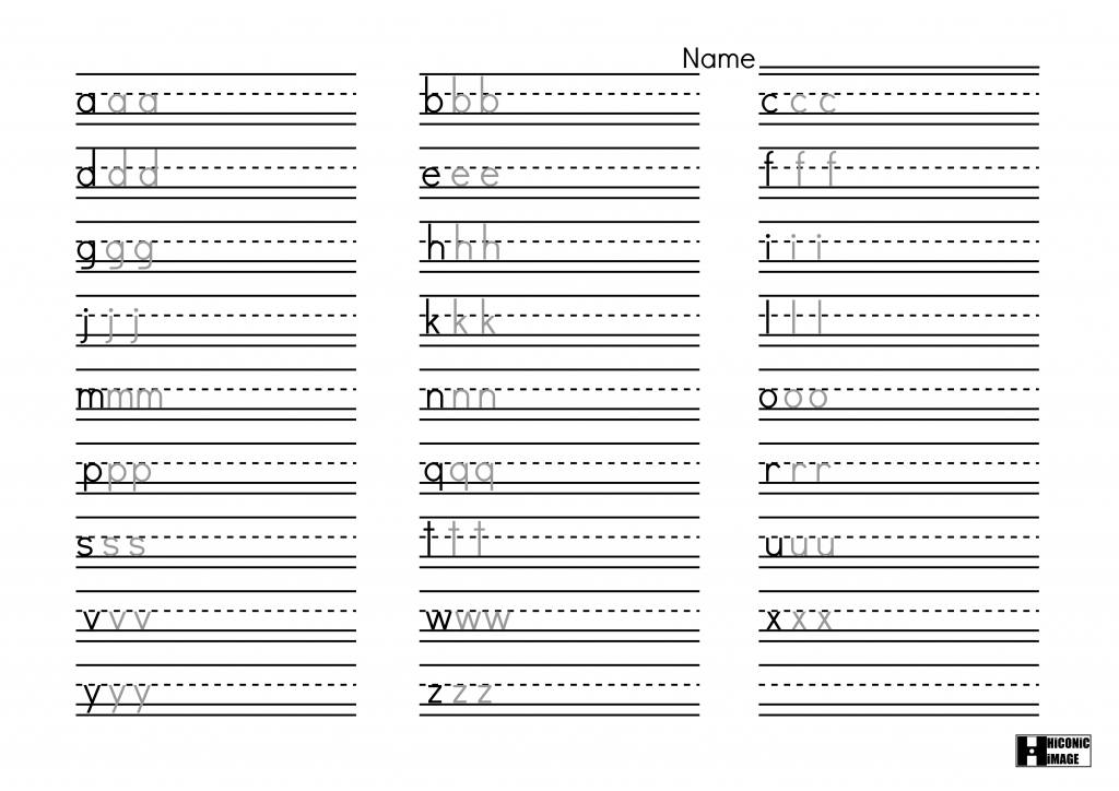 Alphabet Writing Practice Worksheet Image