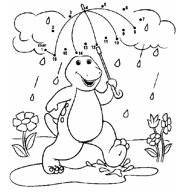 Barney Coloring Pages Image