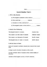 Canada Social Studies Worksheets Image