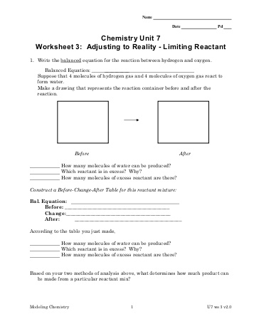Chemistry Unit 7 Worksheet 3 Image