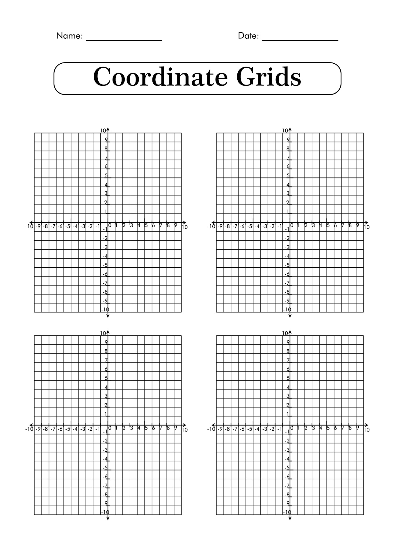 Four Coordinate Graph Paper