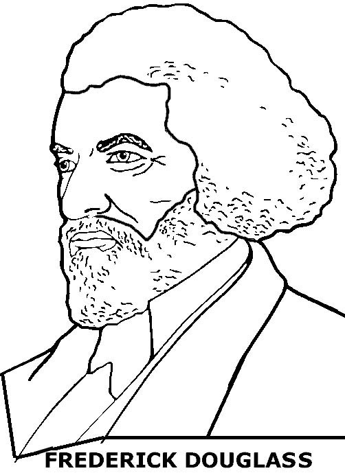 Frederick Douglass Coloring Page Printable Image