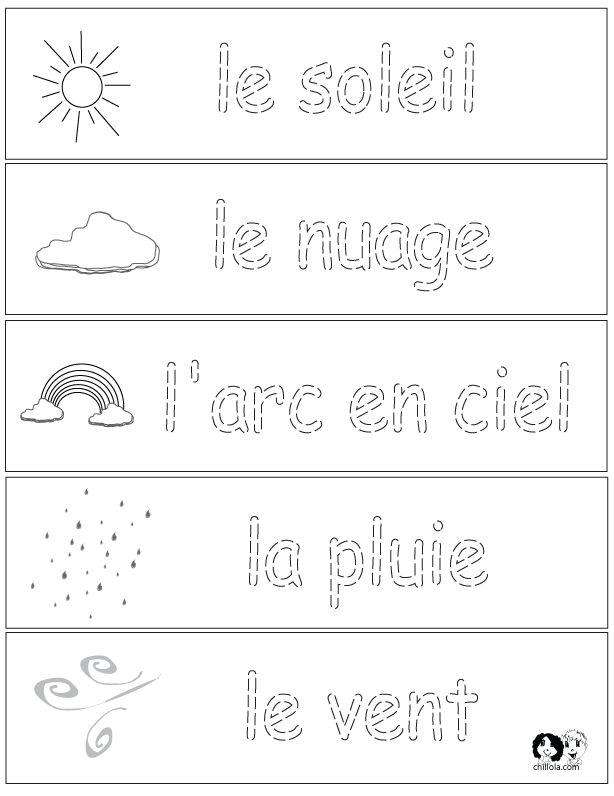 French Weather Worksheets Image