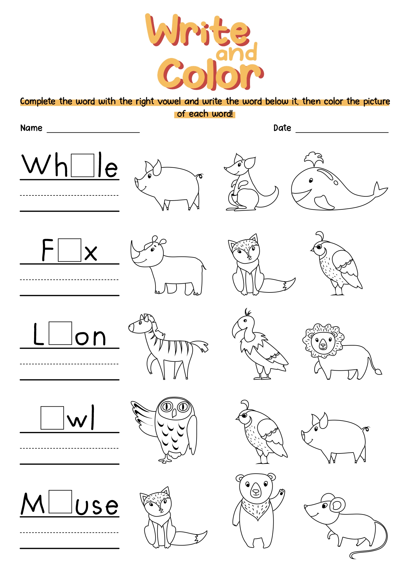 15 Best Images of Long And Short Vowel Worksheets Kindergarten - Long ...