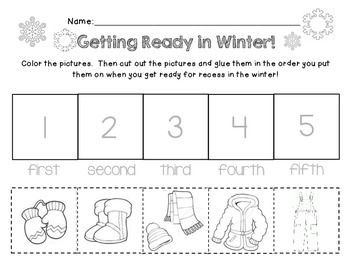 Kindergarten Winter Worksheets Image