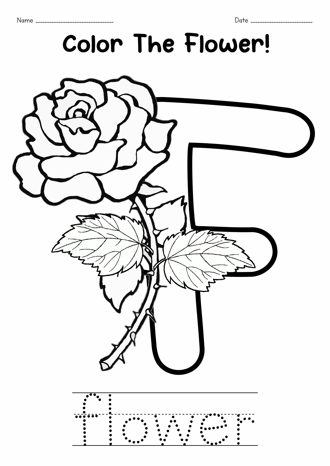 Letter F Coloring Pages Image