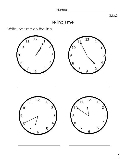 Measures of Time Worksheet Image