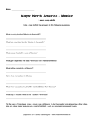 North America Geography Worksheets Image