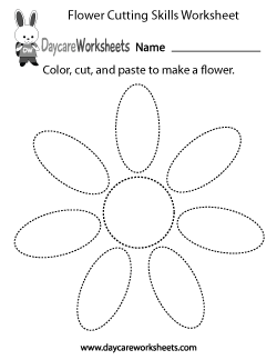 Preschool Scissor Cutting Practice Worksheets Image