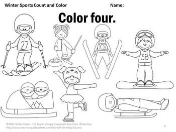 Preschool Wintersport Worksheets Image