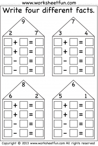 Printable Fact Family Worksheets