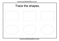 Printable Shape Tracing Worksheet Image