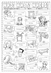 Printable Wh-Question Worksheets Image