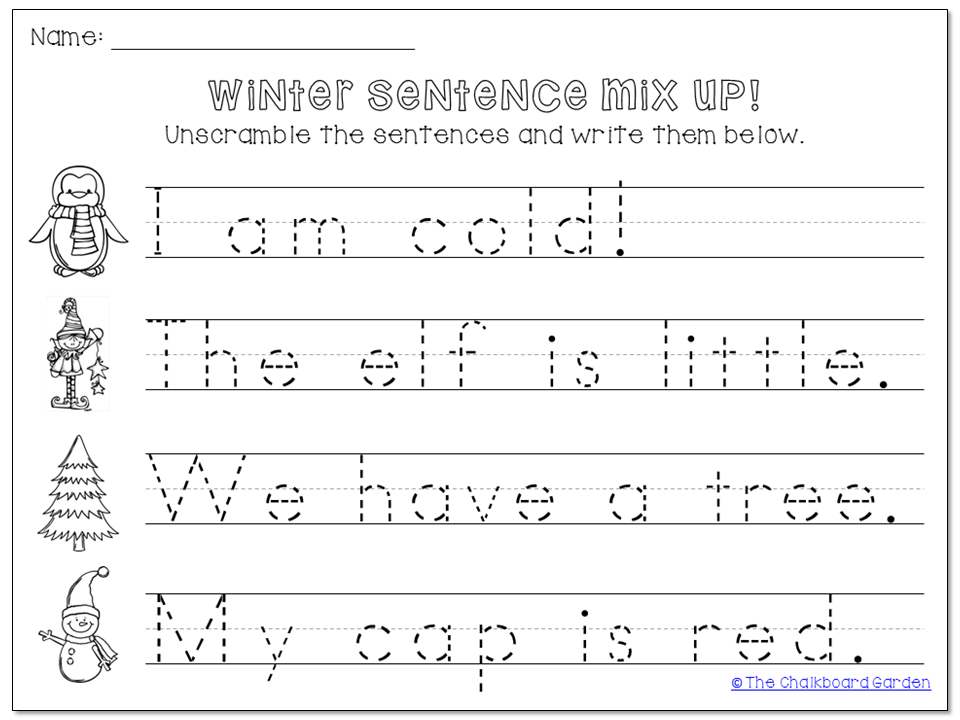 12 Best Images of Tracing Sentences Worksheets Reading