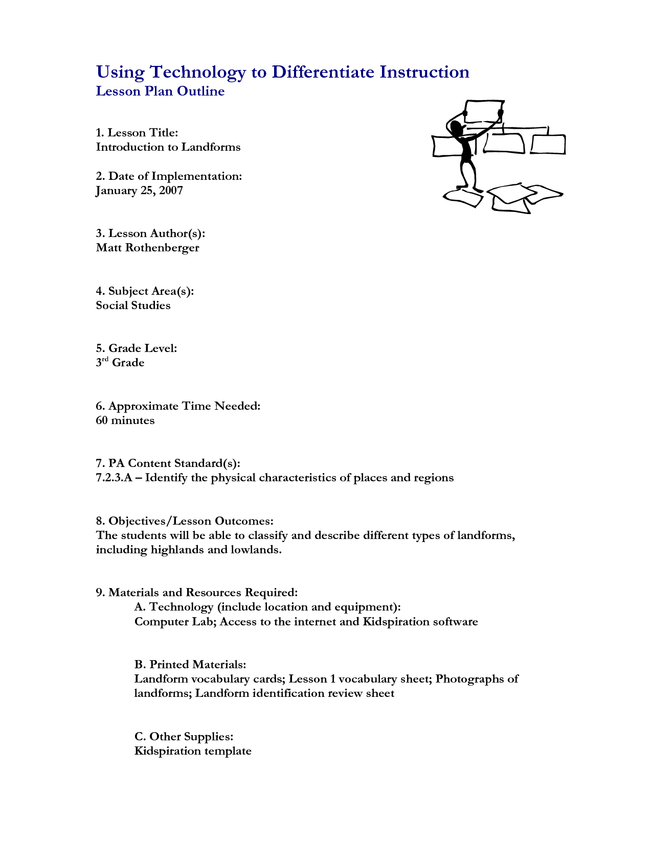 Social Studies Landform Worksheets Image
