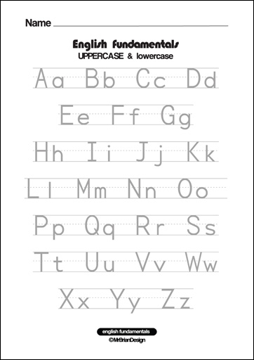 Tracing Alphabet Upper and Lowercase Letters
