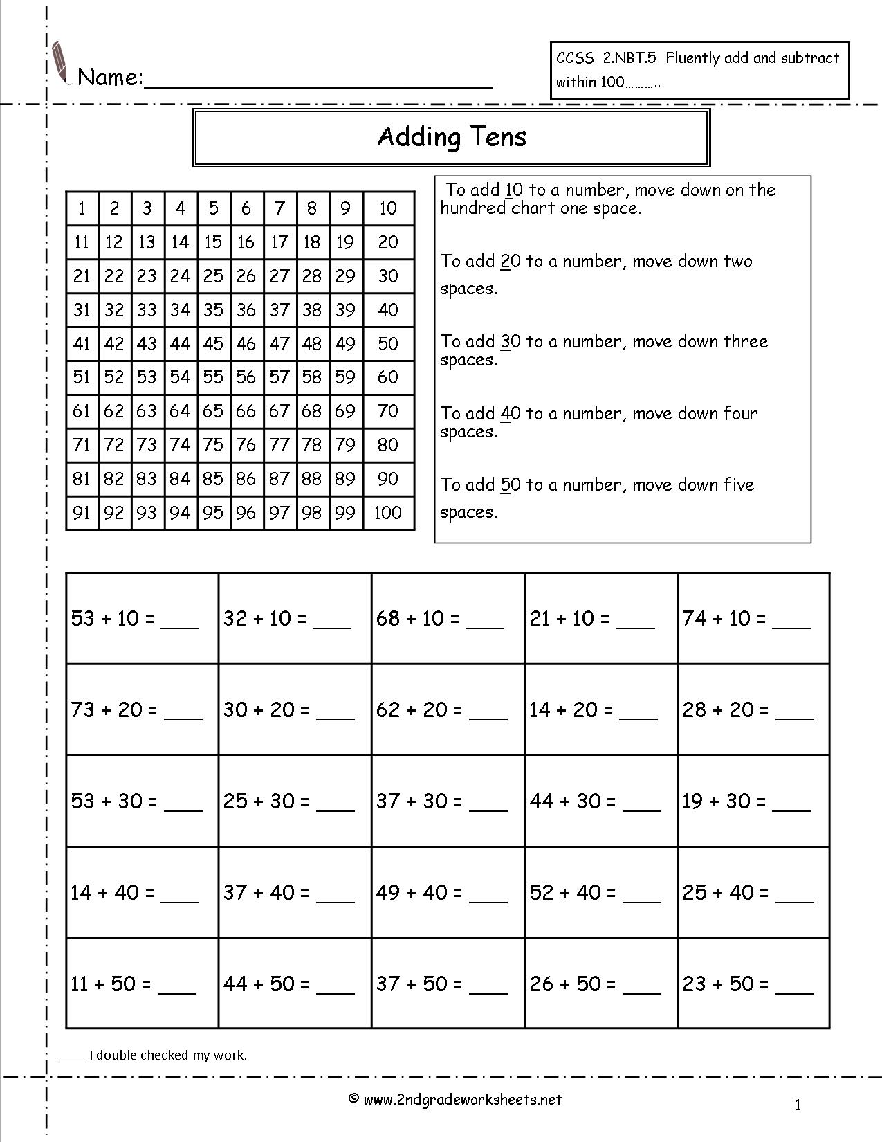 Video Adding Two Digit Numbers with Tens and Ones Worksheet Image