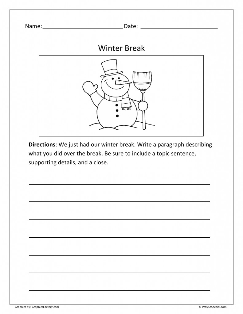 Winter Break Writing Prompt Image