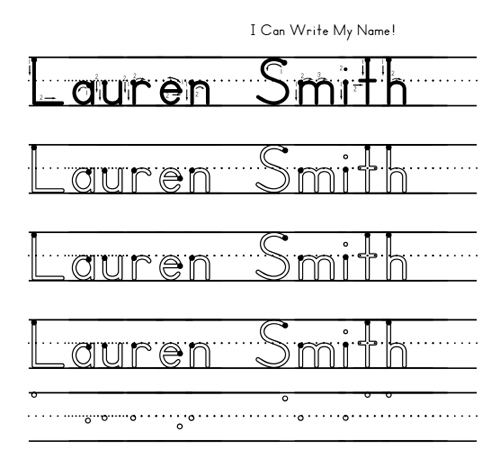Writing Your Name Worksheets Image