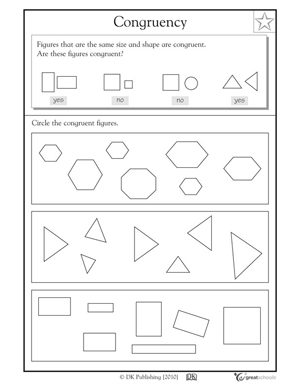 3rd Grade Math Shapes Worksheet Image