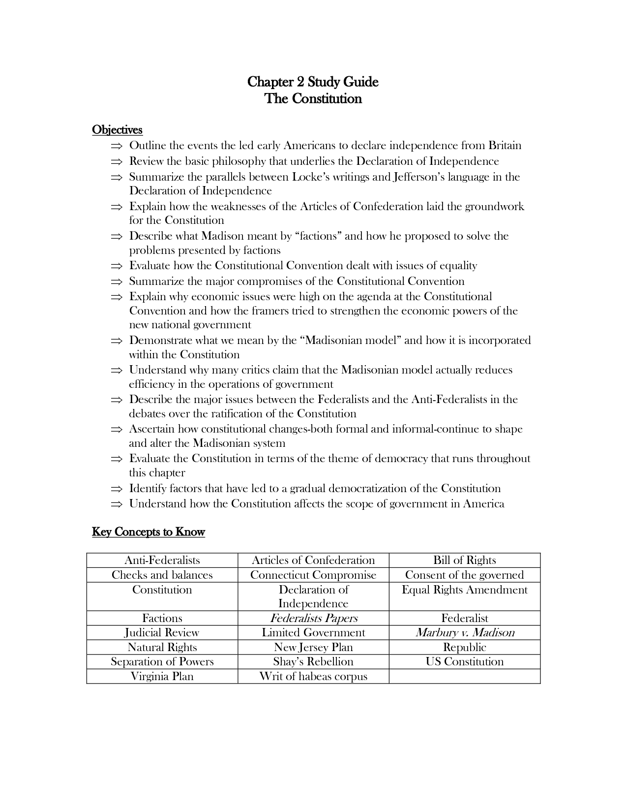 Articles of Confederation Weaknesses Worksheet Image
