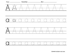 Free Printable Alphabet Letter Tracing Worksheets Image