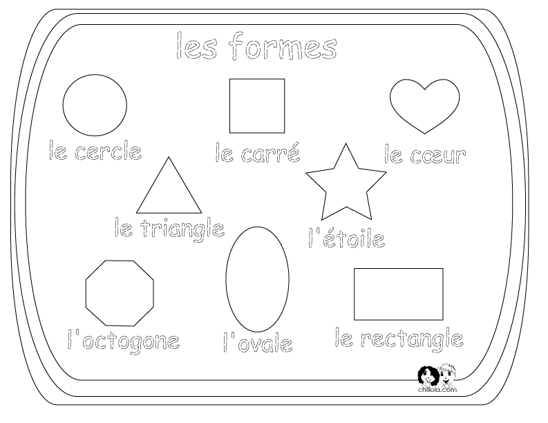 French Shapes Worksheets