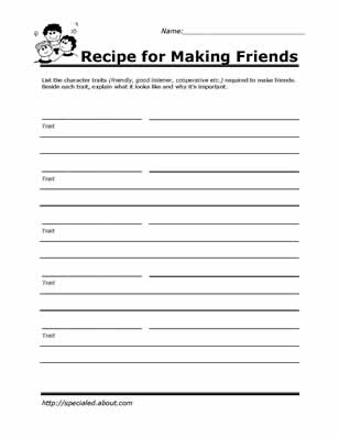Friends Social Skills Worksheets Image