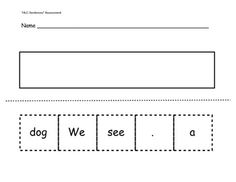 Kindergarten Sentence Structure Worksheets